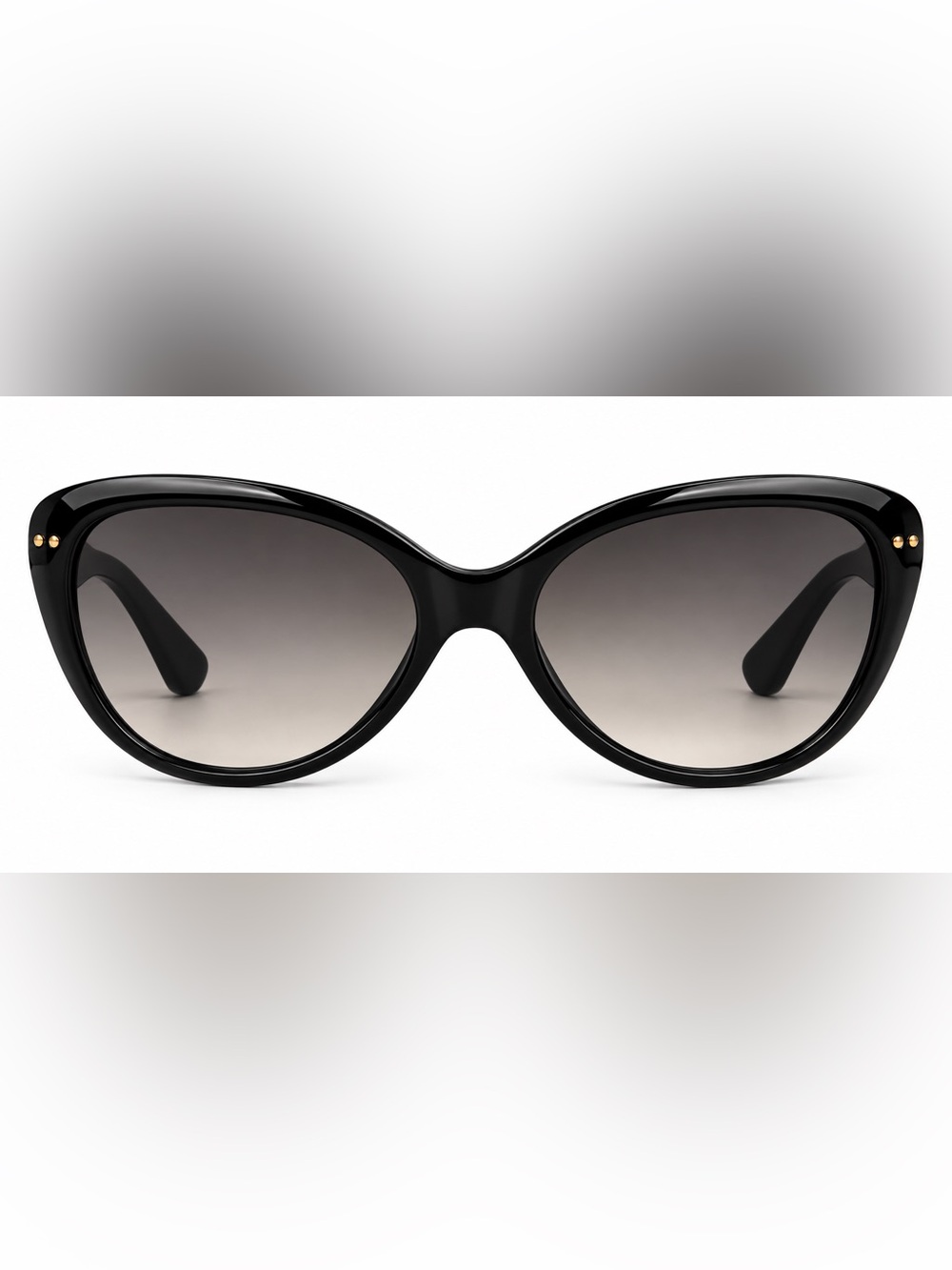 Kate Spade New York Black & Ivory Cat-Eye Sunglasses – Gold Logo Detail